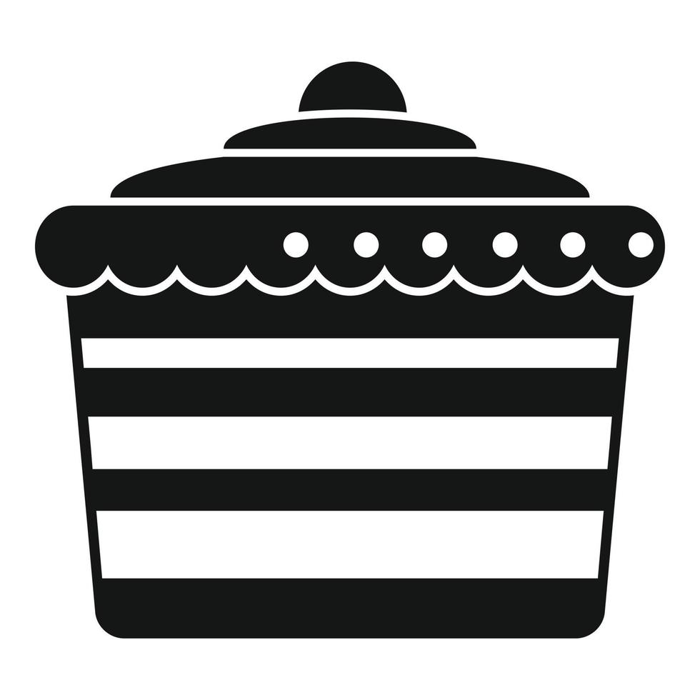 vector simple de icono de pastel de panadería. Crema dulce