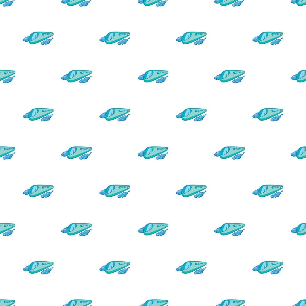 Futuristic speed train pattern, cartoon style vector