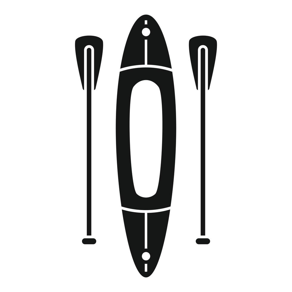 Lake sup surf icon simple vector. Paddle board vector