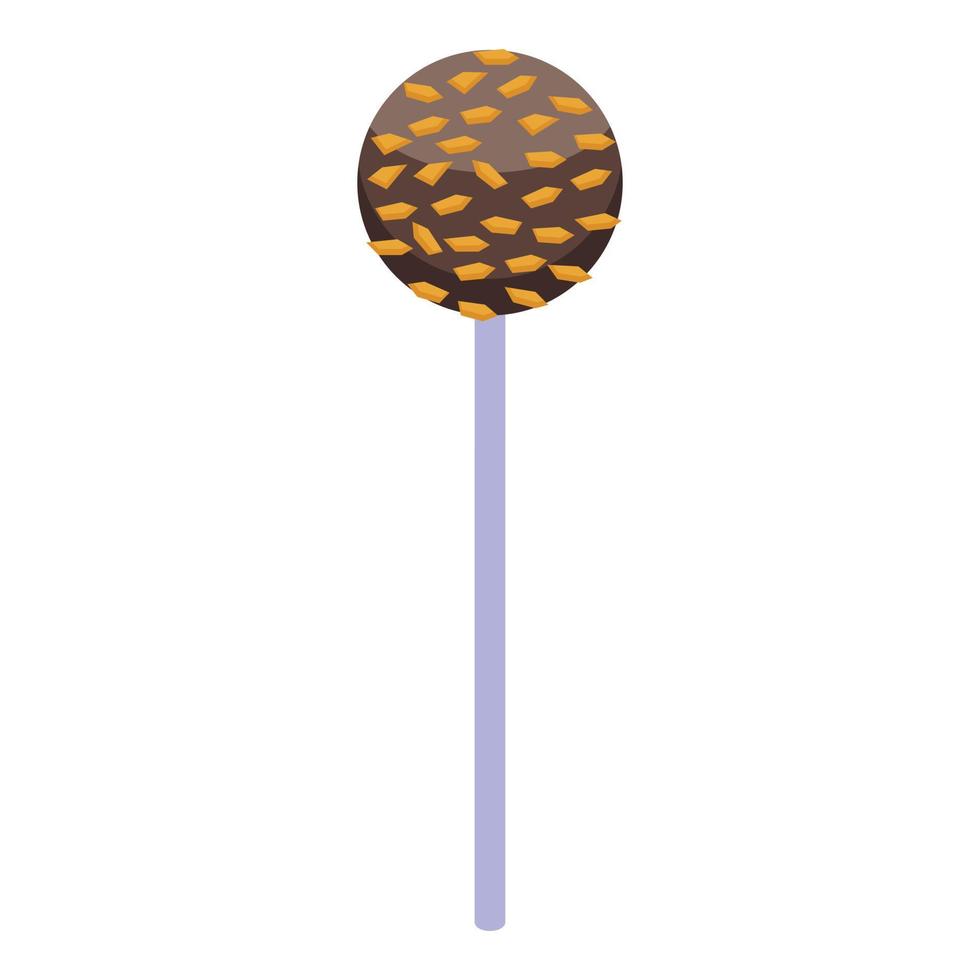 Snake cake pop icon isometric vector. Chocolate food vector