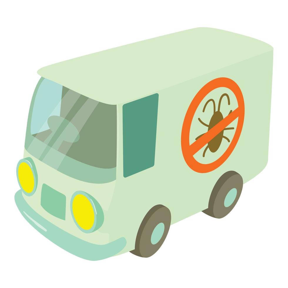 Disinfection car icon, cartoon style vector