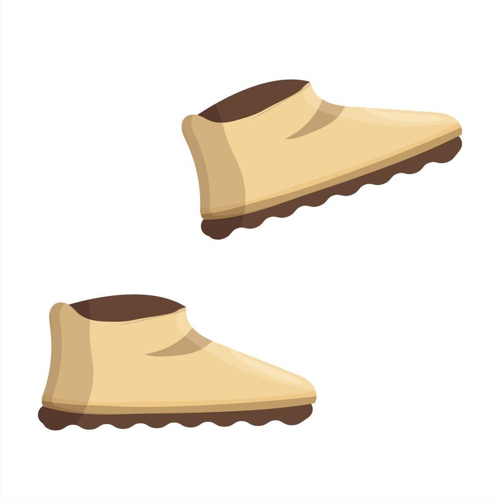 Women boots, shoes autumn winter. Vector illustration.