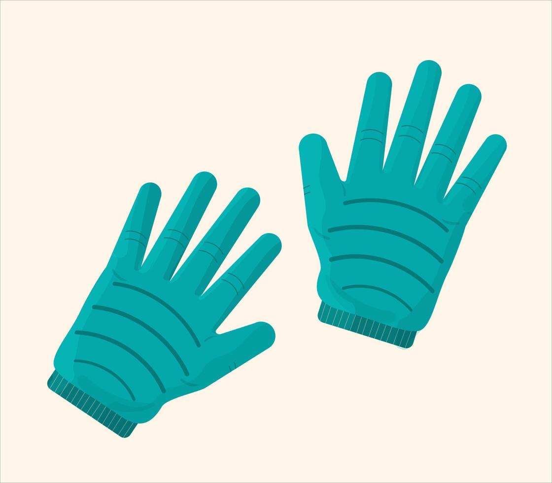 Gloves autumn winter. Vector illustration.