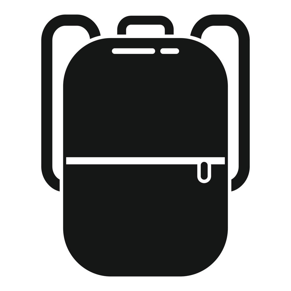 School laptop backpack icon simple vector. Bag case vector