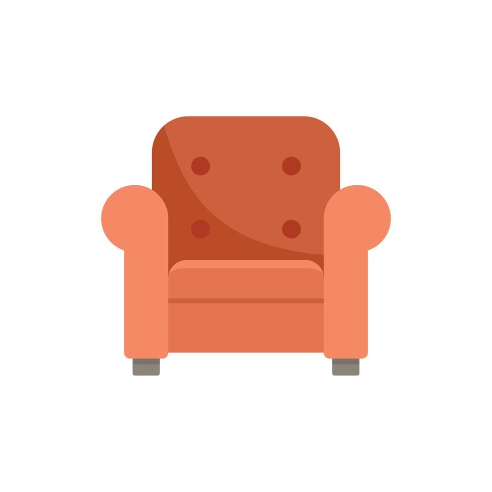 icono de sillón suave vector aislado plano