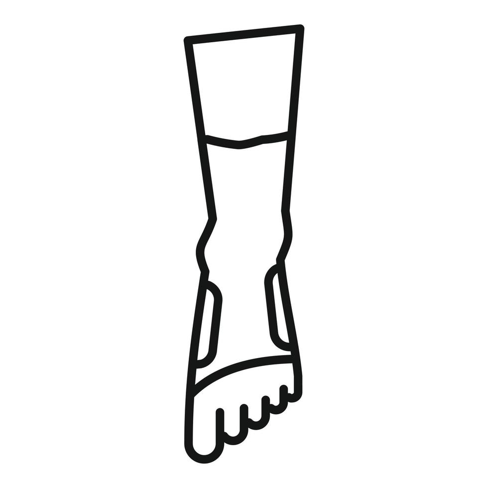 Leg bandage icon outline vector. Accident hurt vector