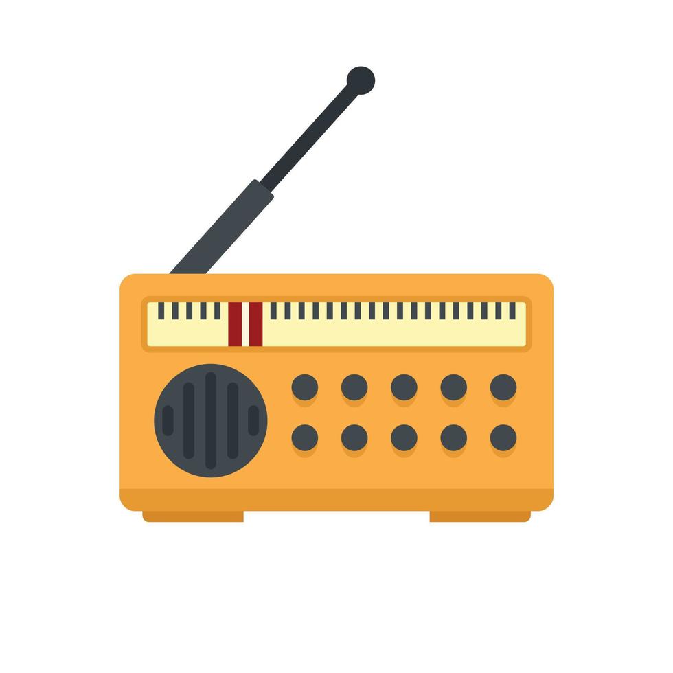 Radio fake news icon flat isolated vector
