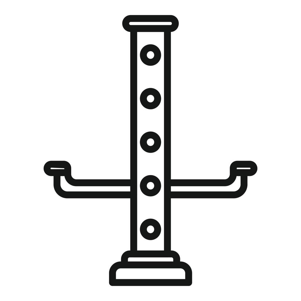 Motor car lift icon outline vector. Auto service vector
