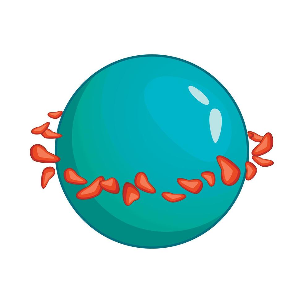 Blue planet icon, cartoon style vector