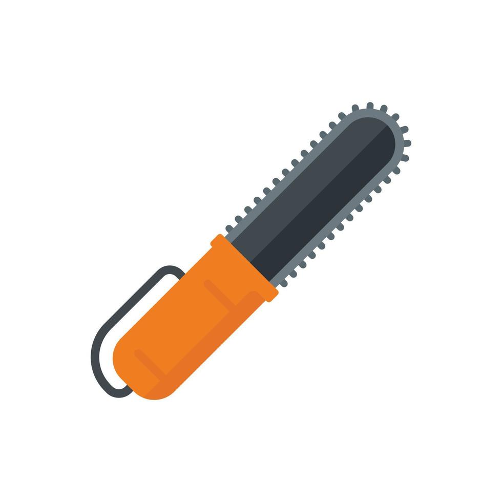 Gasoline chainsaw icon flat isolated vector