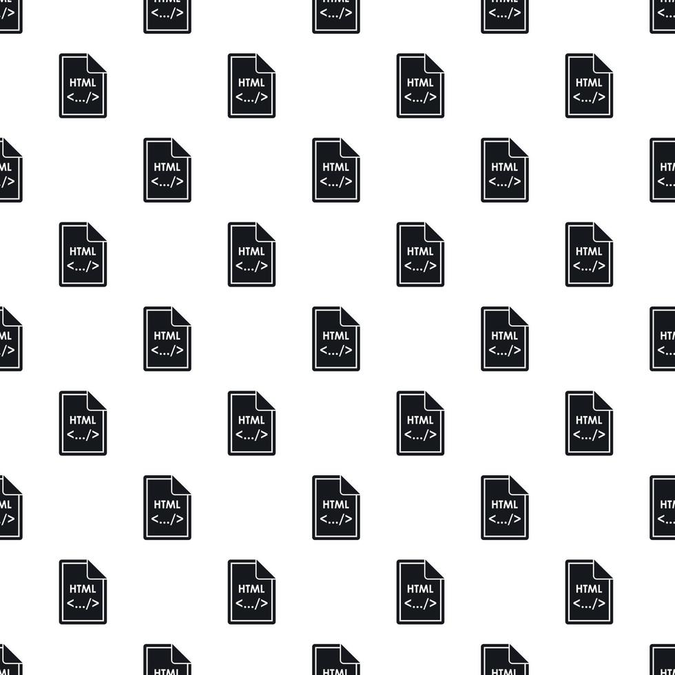 HTML file pattern, simple style vector