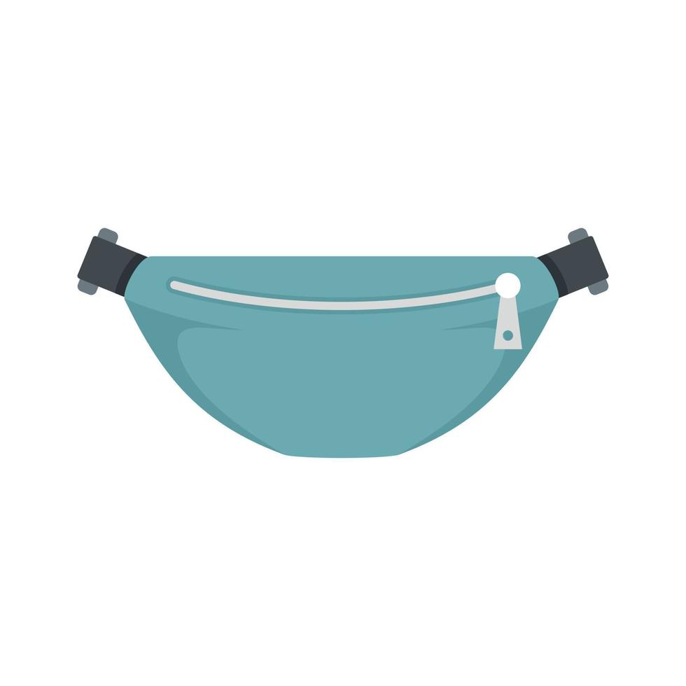 Money waist bag icon flat isolated vector