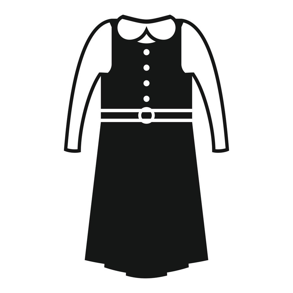 vector simple de icono de traje de vestir. uniforme de moda