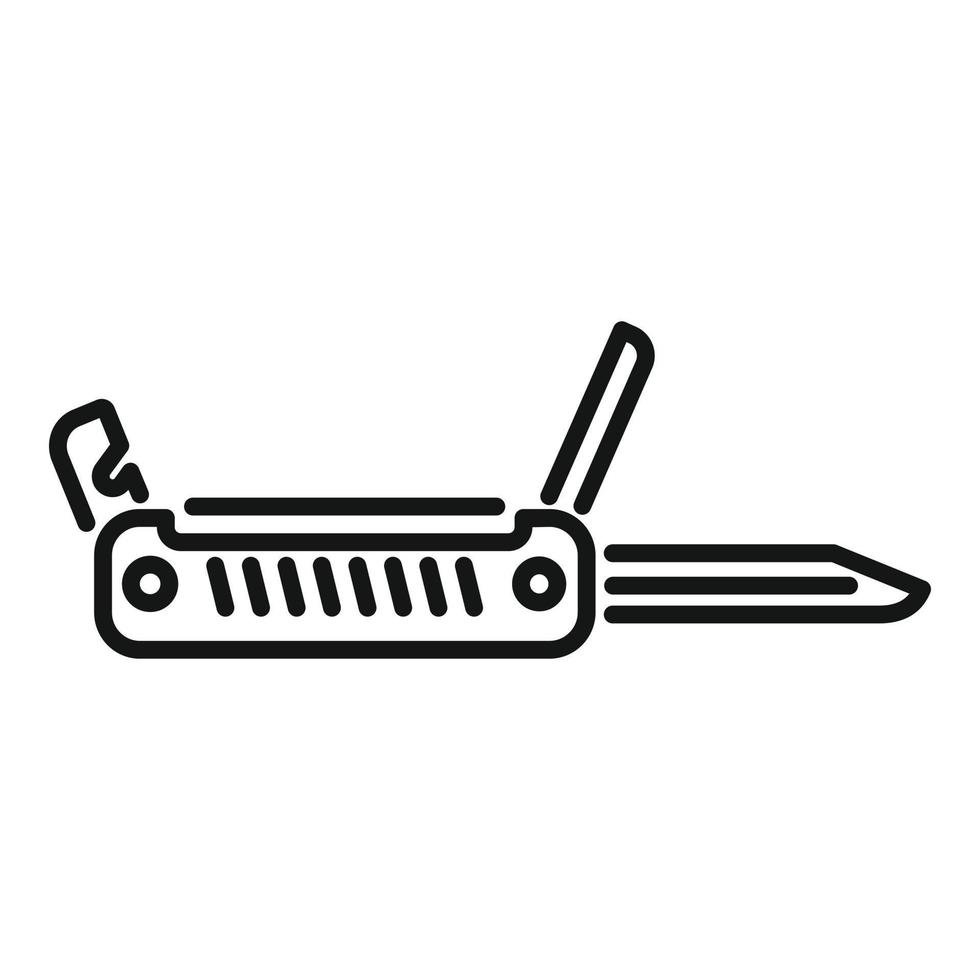 Army multitool icon outline vector. Pocket knife vector