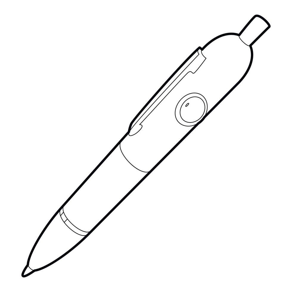 Spy pen icon, outline style vector