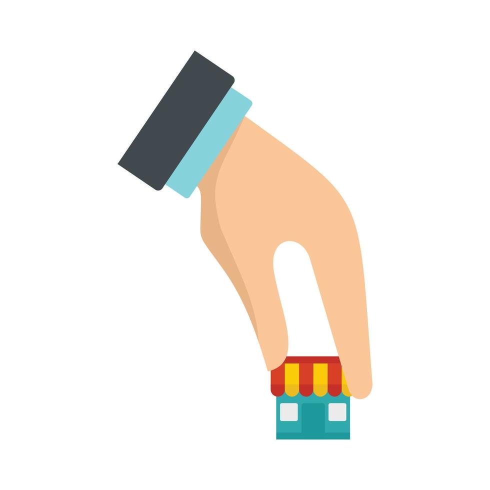 Take new business idea icon flat isolated vector