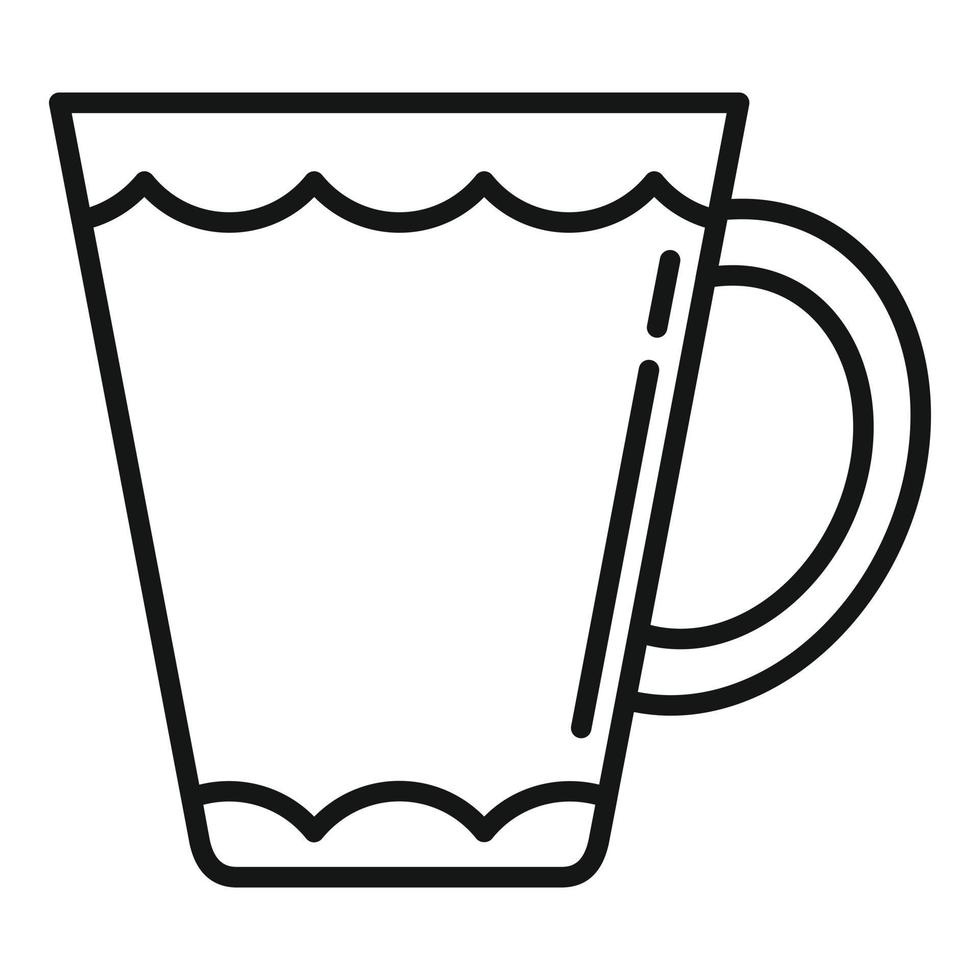 Warm mug icon outline vector. Hot ceramic vector