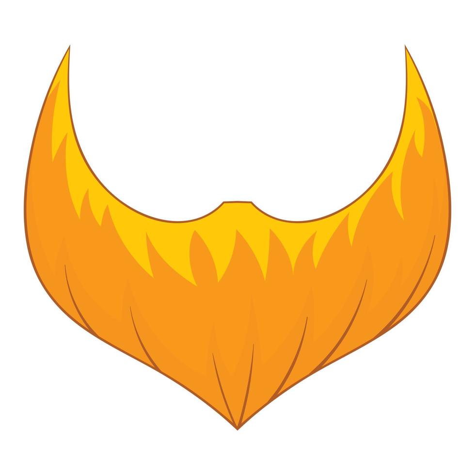 icono de barba naranja, estilo de dibujos animados vector