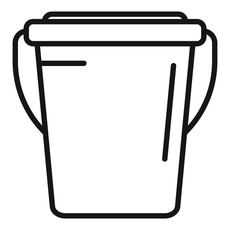 Garden bucket icon outline vector. Eco farm 14860794 Vector Art at Vecteezy