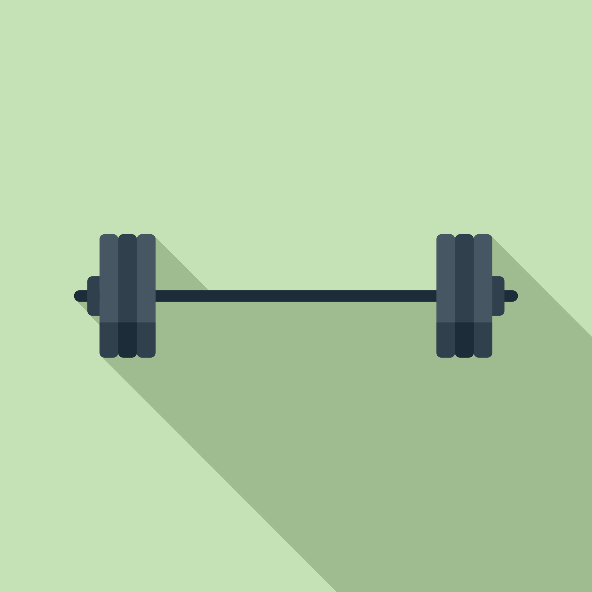 Gym barbell icon flat vector. Healthy sport 14860797 Vector Art at Vecteezy