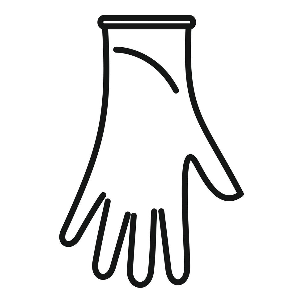 Latex glove icon outline vector. Surgical clean vector