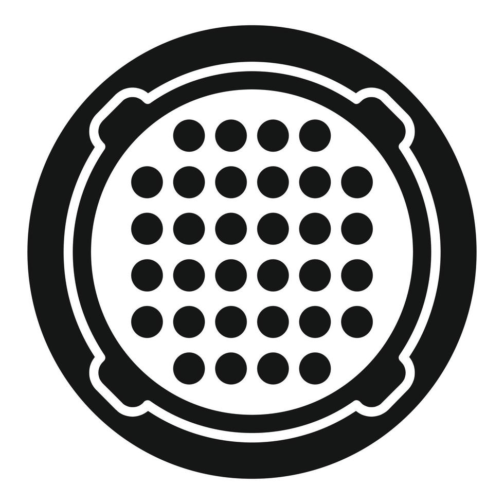 Old manhole icon simple vector. Sewer lid vector