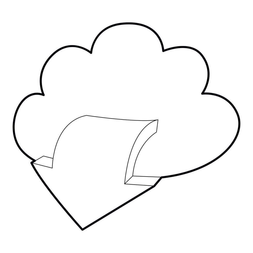 Outgoing database icon, outline style vector