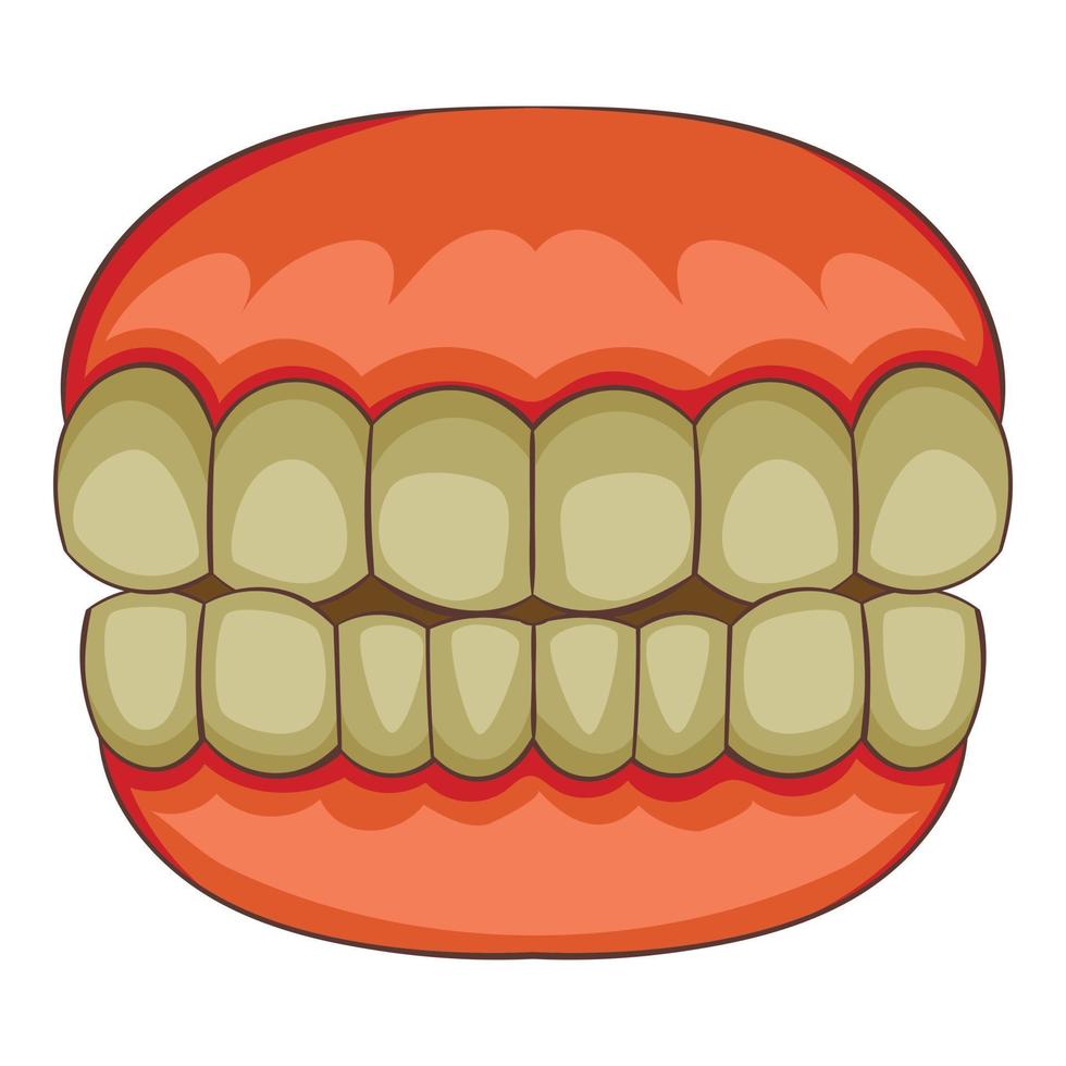 Teeth icon, cartoon style vector