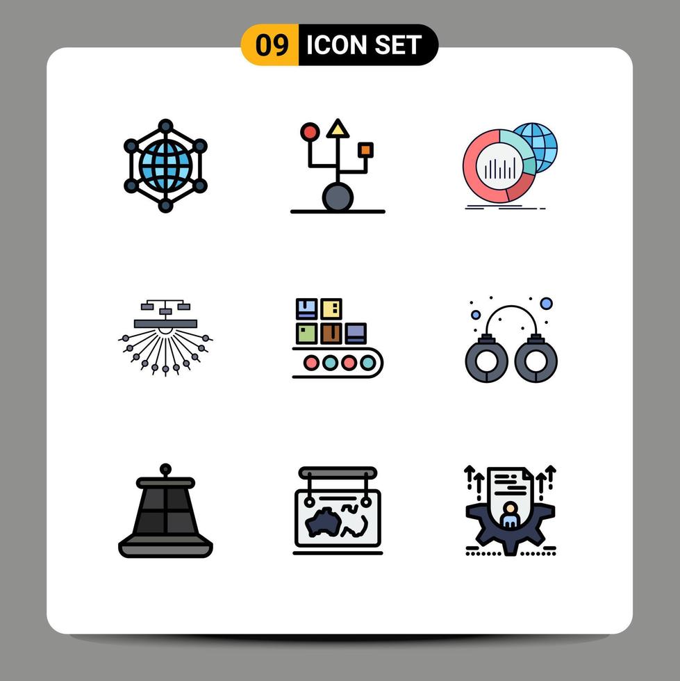 9 Creative Icons Modern Signs and Symbols of site optimization hardware infographic data Editable Vector Design Elements