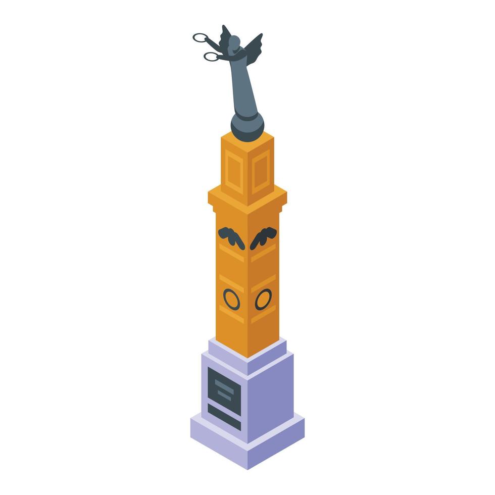 El Salvador statue icon isometric vector. Travel country vector