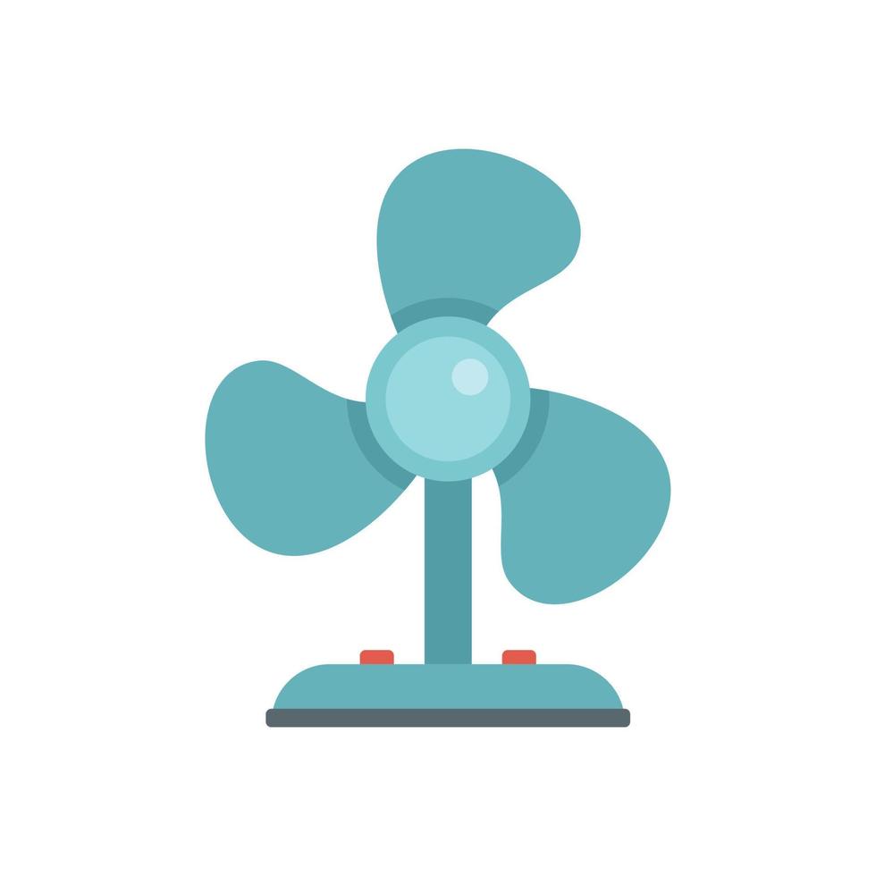 Room service fan icon flat isolated vector