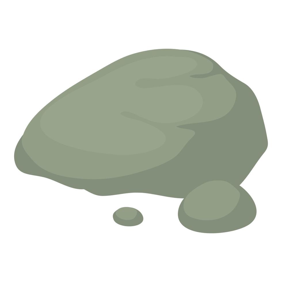 icono de piedra decorativa vector isométrico. gran icono de piedra decorativa lisa gris