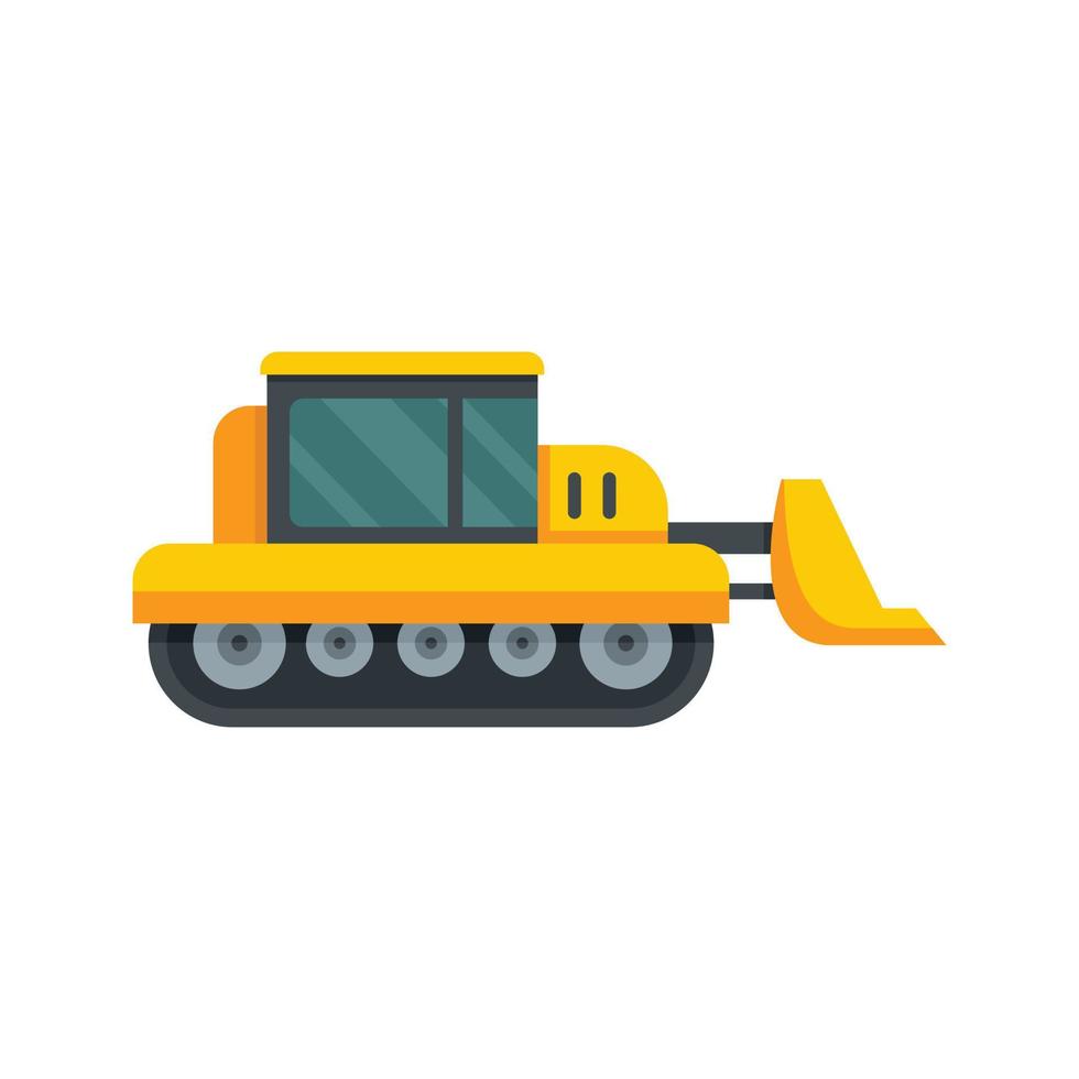 Bulldozer icon flat isolated vector 14861132 Vector Art at Vecteezy