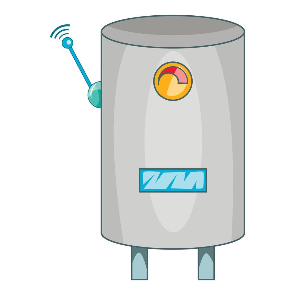 Water heater with wi fi connection icon vector