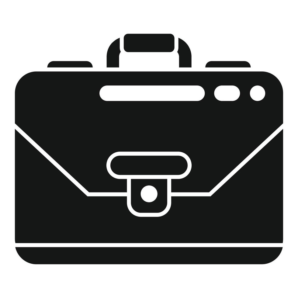 Worker briefcase icon simple vector. Work bag vector