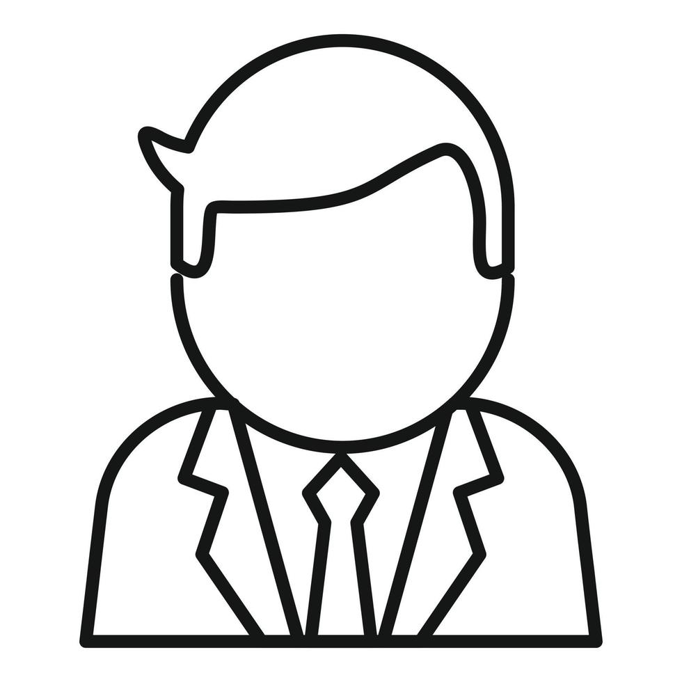 Adult manager icon outline vector. Age old vector