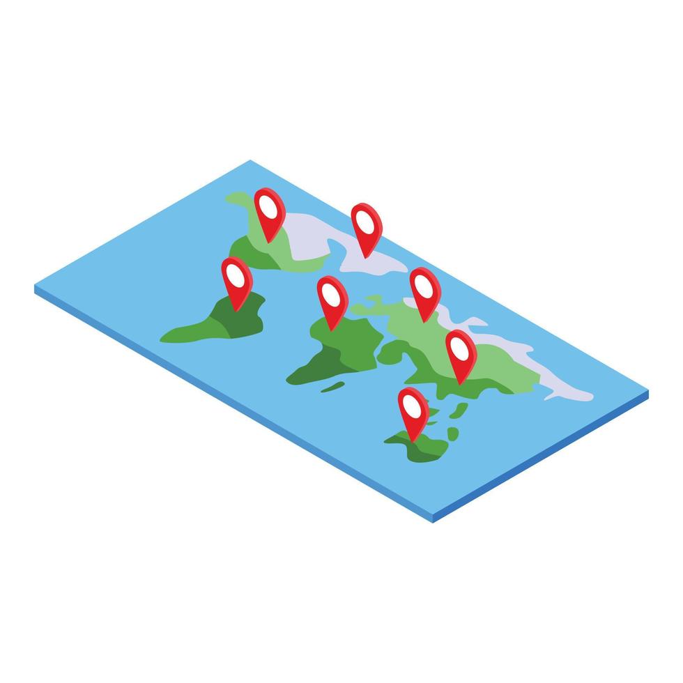 Global trip location icon isometric vector. World travel vector