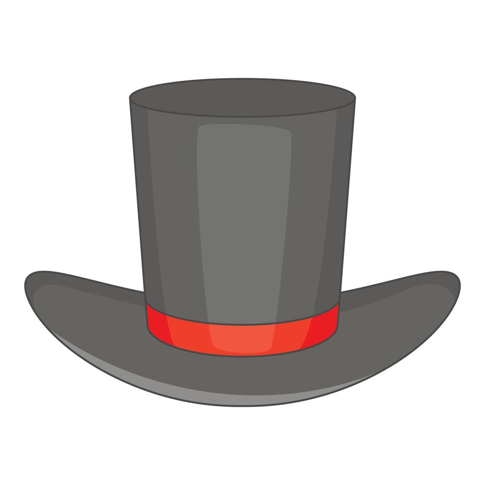 Gentleman hat icon, cartoon style vector