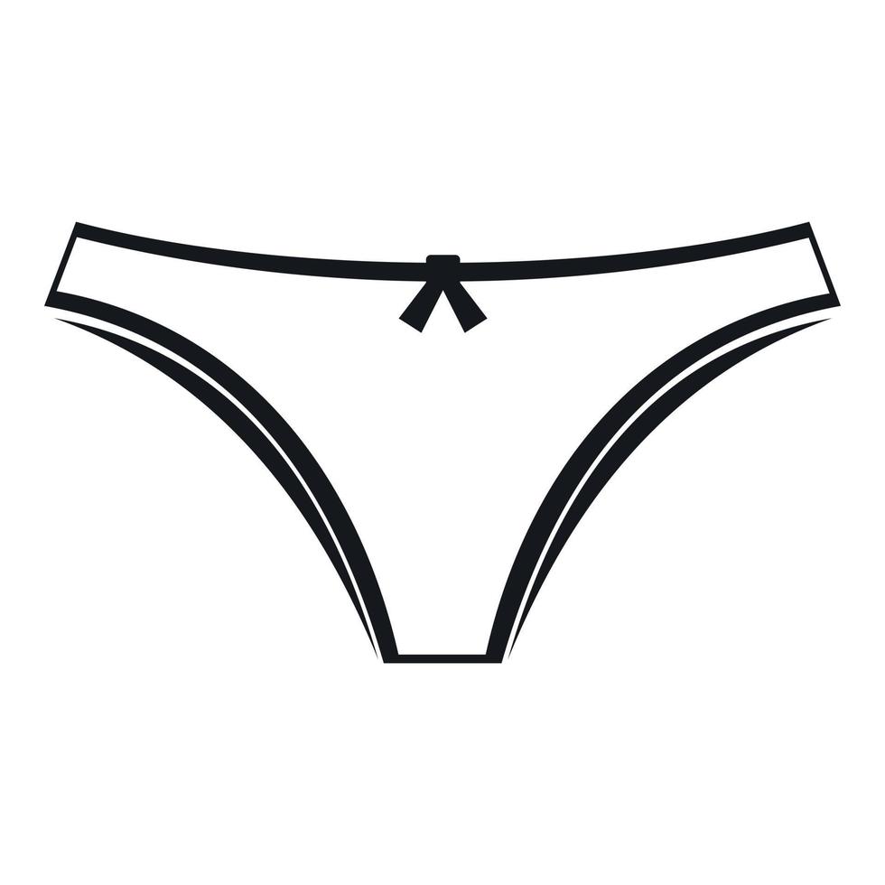 Panties icon, simple style vector