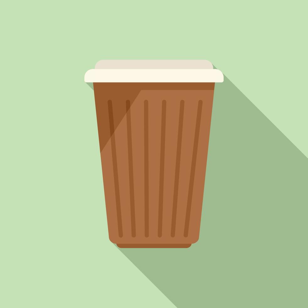 Latte cup icon flat vector. Espresso cafe vector