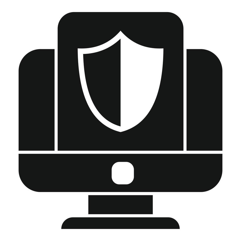 Computer privacy icon simple vector. Data protect vector