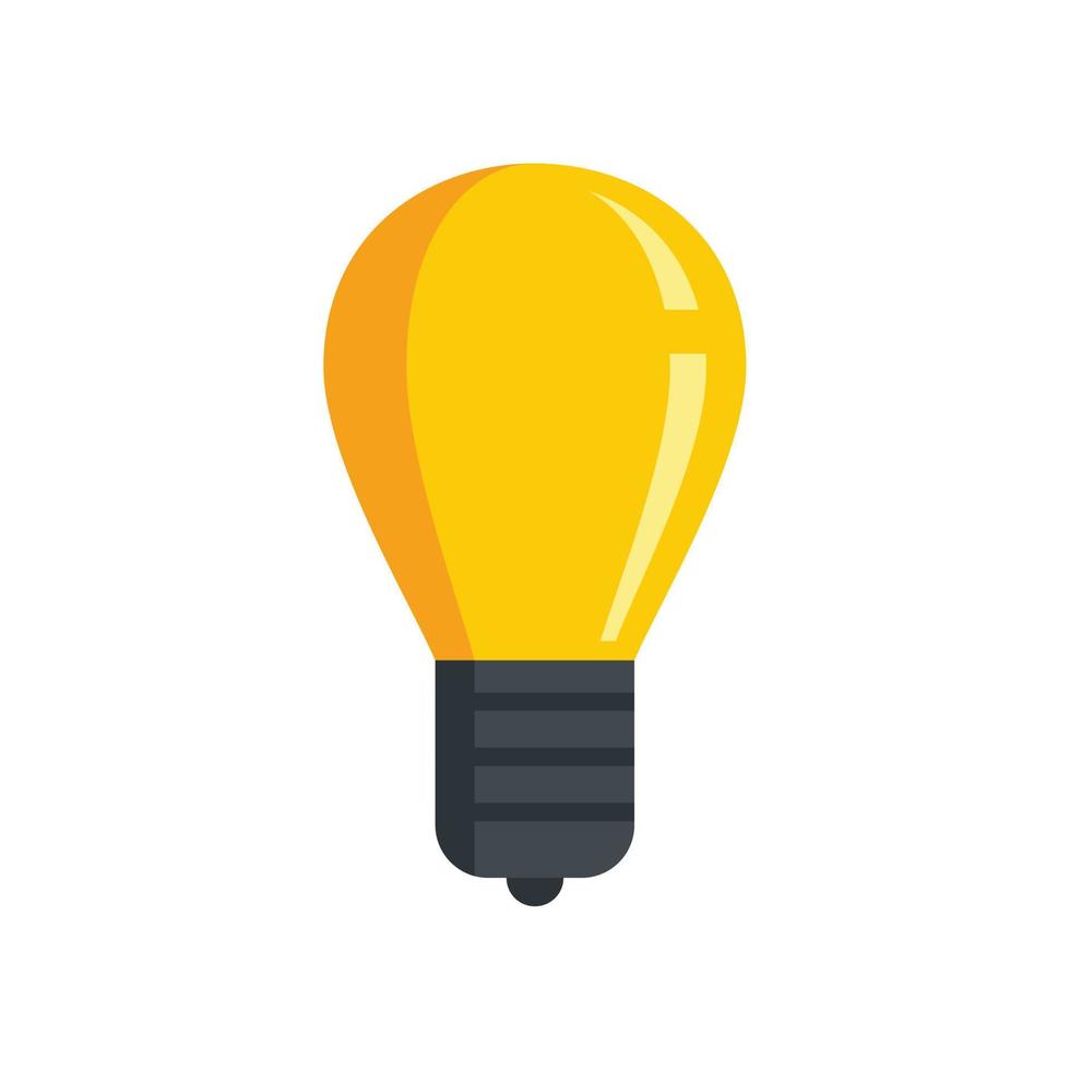 Gamification bulb idea icon flat isolated vector