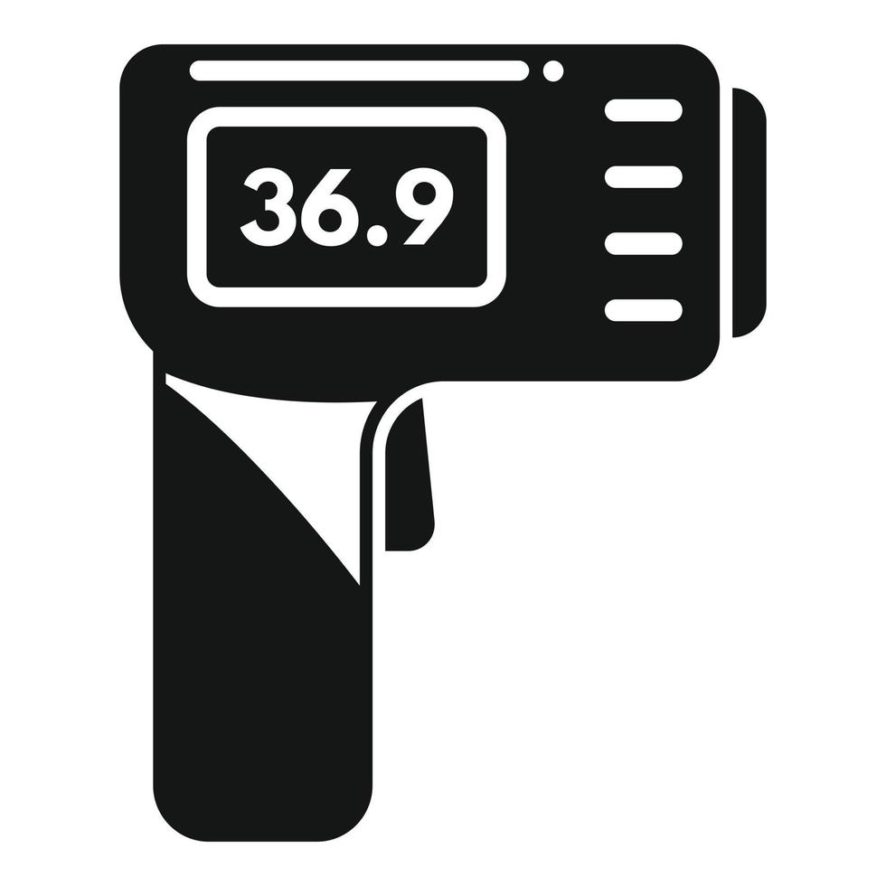 Digital thermometer gun icon simple vector. Medical hand vector