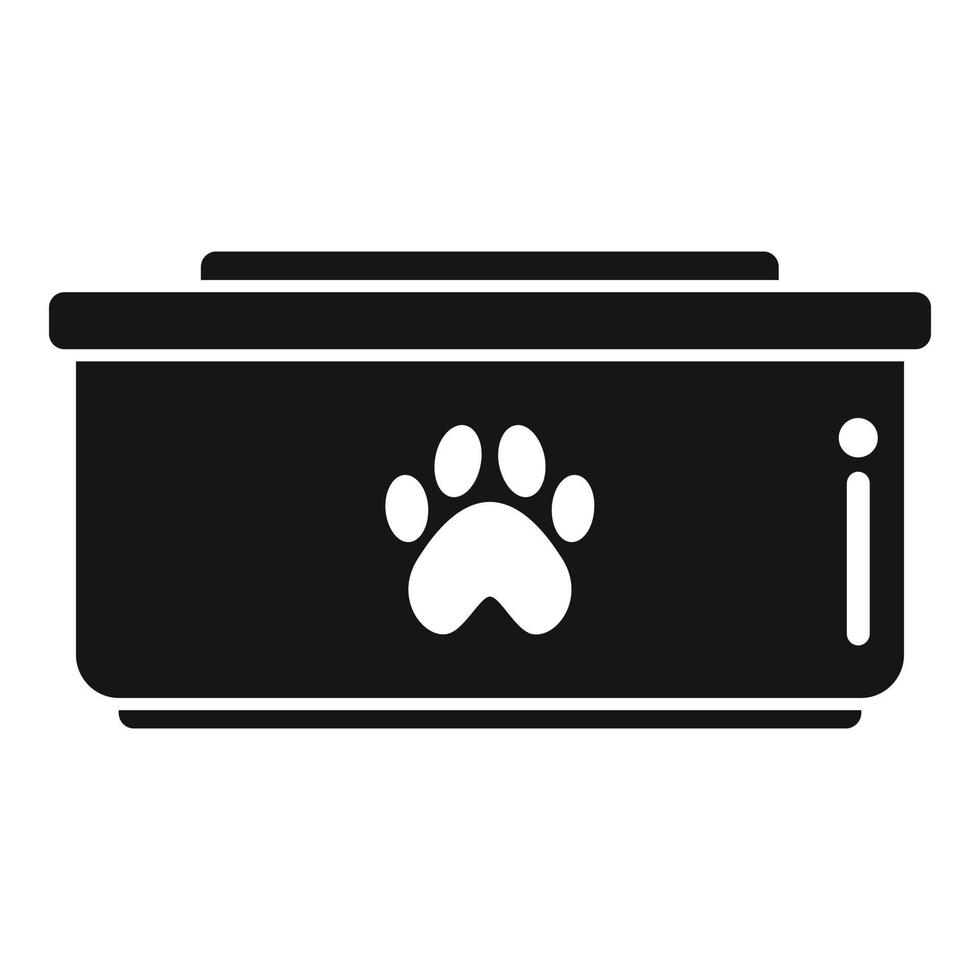 Dog food plastic bowl icon simple vector. Pet feed vector