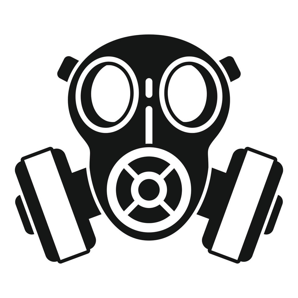 Gas mask helmet icon simple vector. Toxic air vector