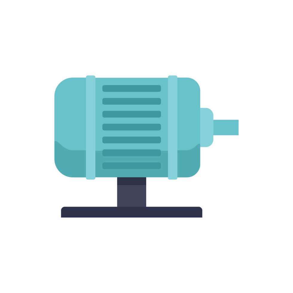 Electric motor icon flat isolated vector