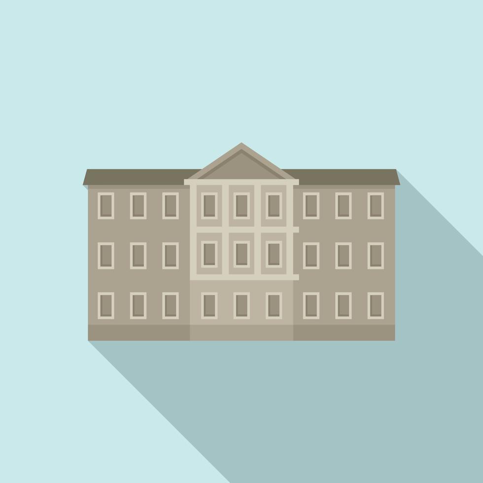 Ireland parliament icon flat vector. Dublin skyline palace vector