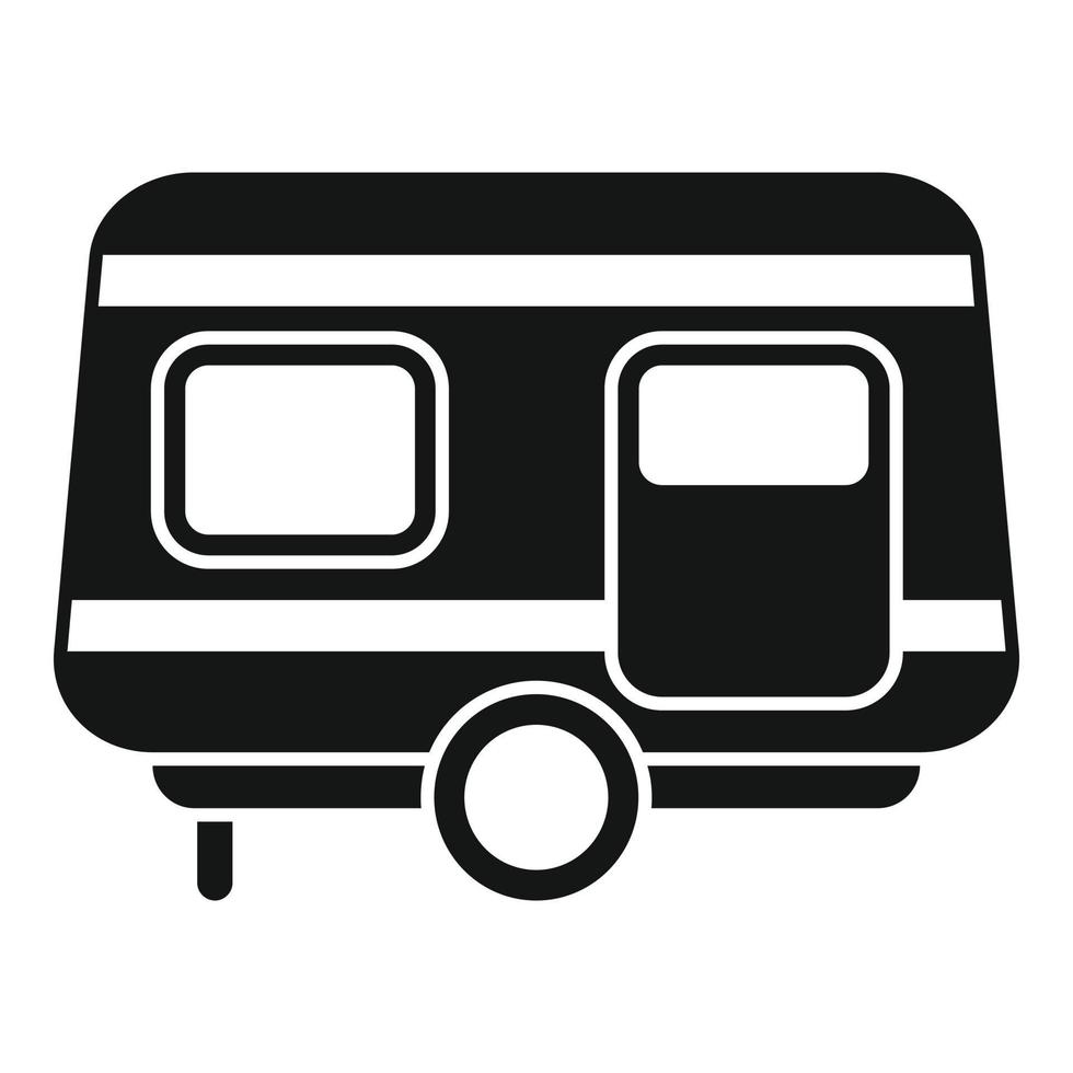 Trip trailer icon simple vector. Auto camper vector