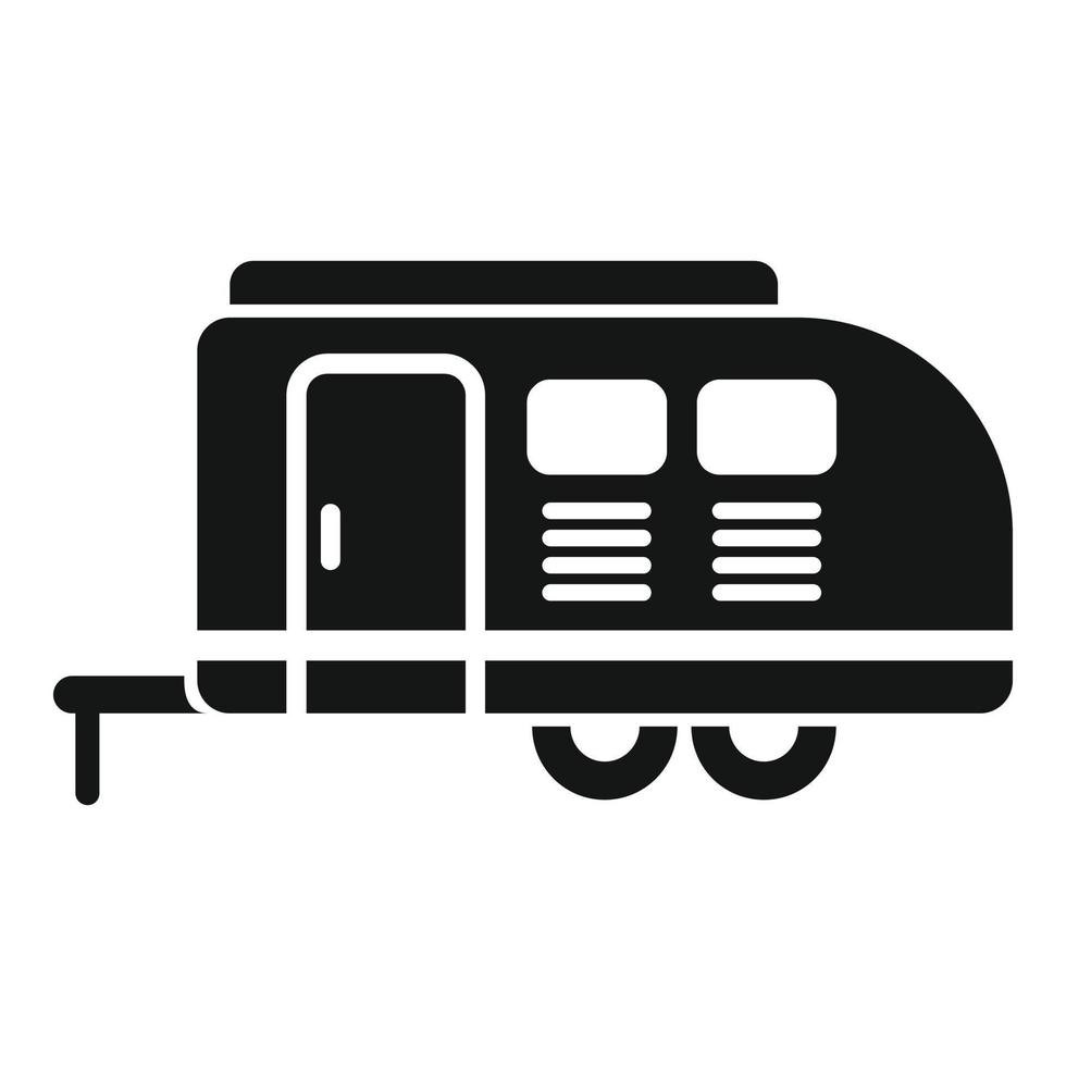 vector simple de icono de autocaravana de autobús. furgoneta automática