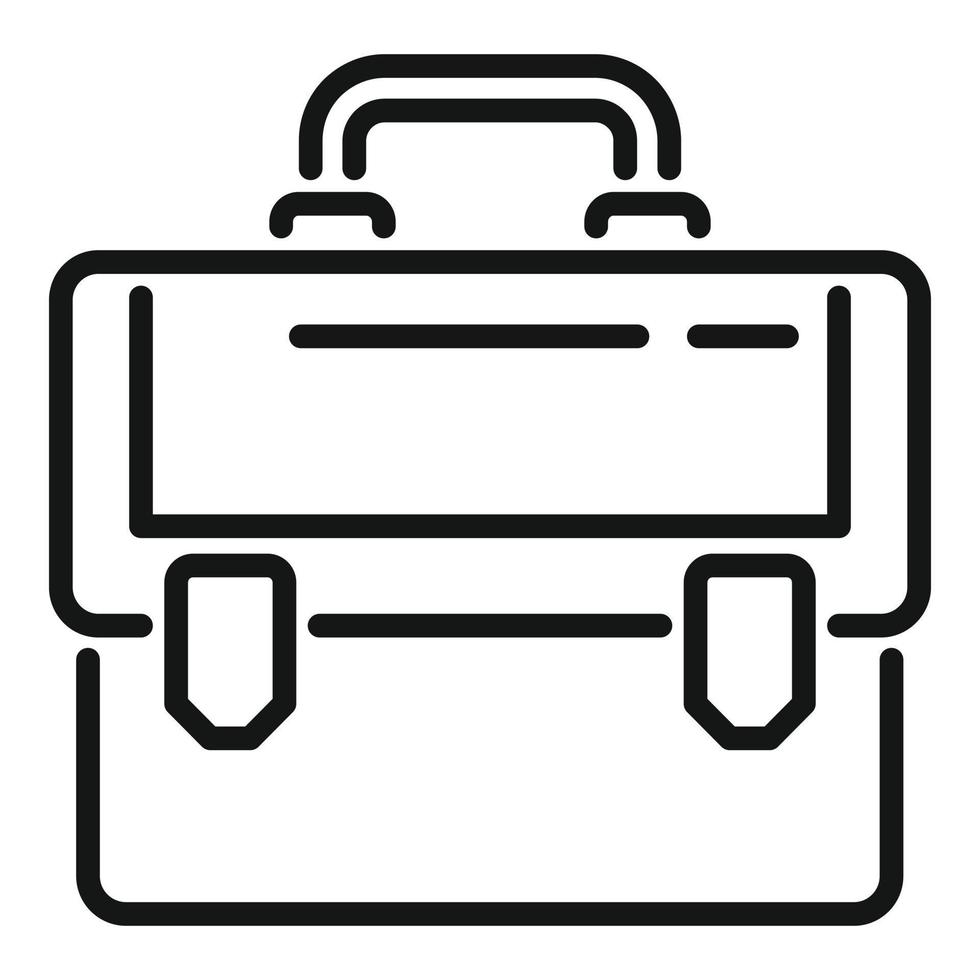 Office briefcase icon outline vector. Work bag vector